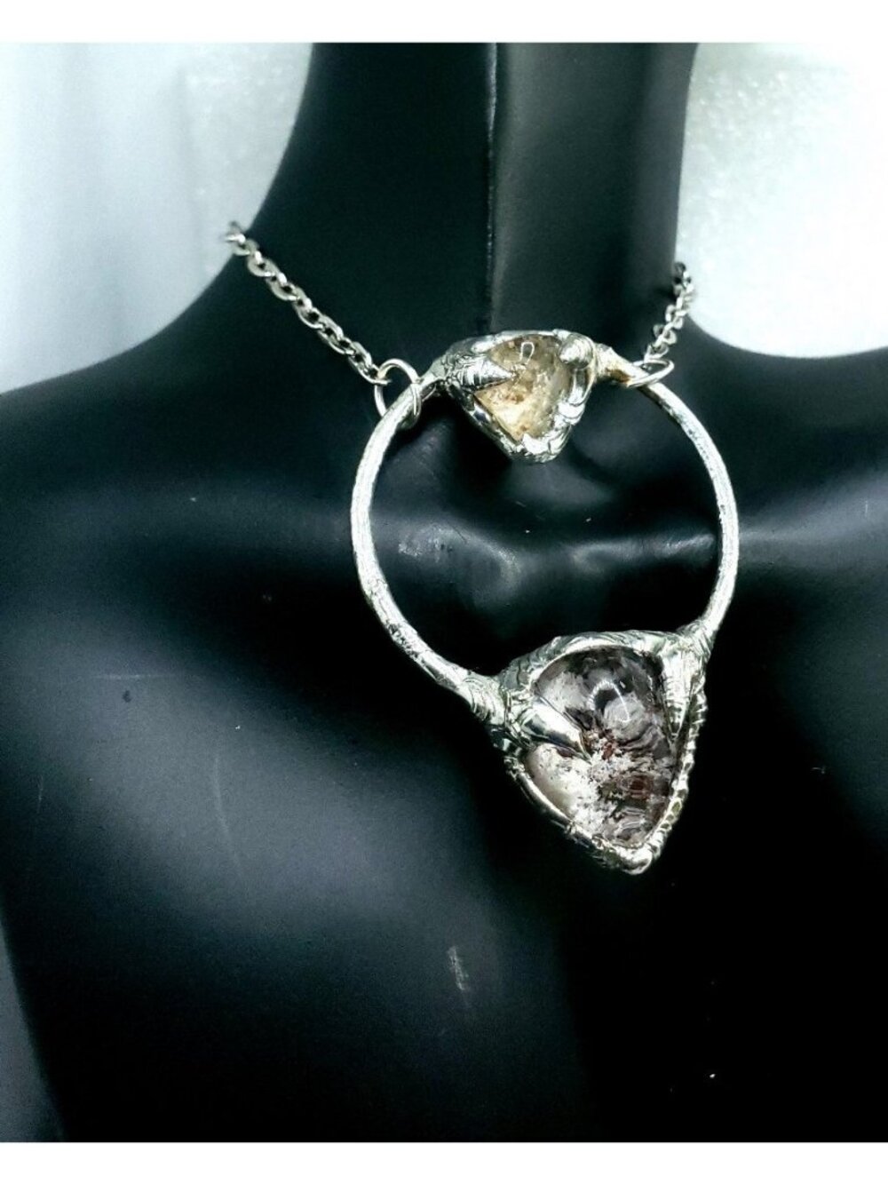 Lodolite crystal necklace